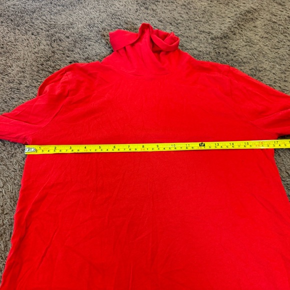 J.Crew 100% Cotton Red Turtleneck Top Shirt Layering Piece Size S Small - Picture 7 of 7